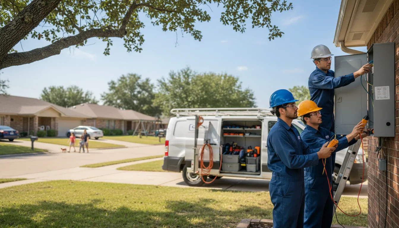 Certified electrician providing emergency electrical services in New Braunfels, TX
